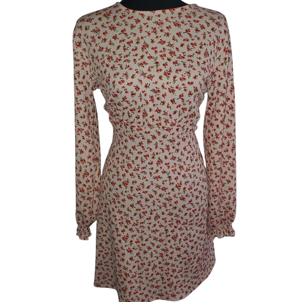 Womens XXLarge Art Class Red Floral Long Sleeve Dress